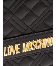 LOVE MOSCHINO NEW SHINY QUILTED Geantă mică convertibilă negru - Genți femei - 5