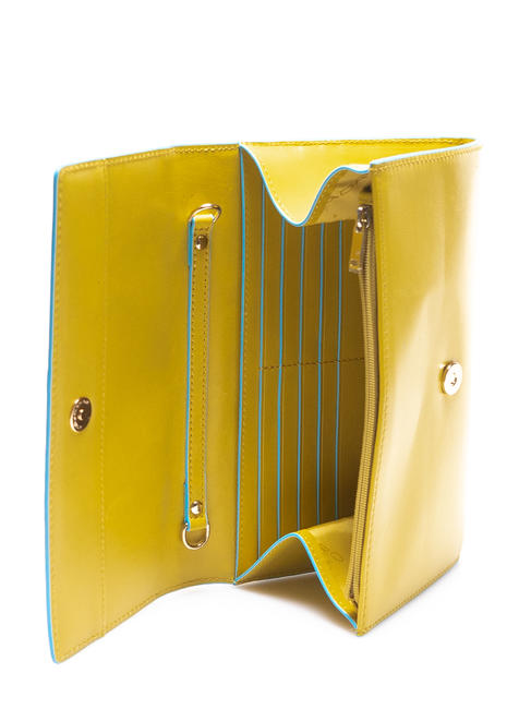 CAMPIONARIO - BLUE SQUARE Portofel clutch din piele GALBEN 5 - Portofele femei