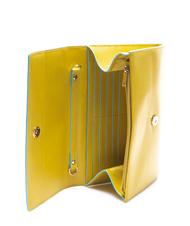 PIQUADRO CAMPIONARIO - BLUE SQUARE Portofel clutch din piele GALBEN 5 - Portofele femei - 2