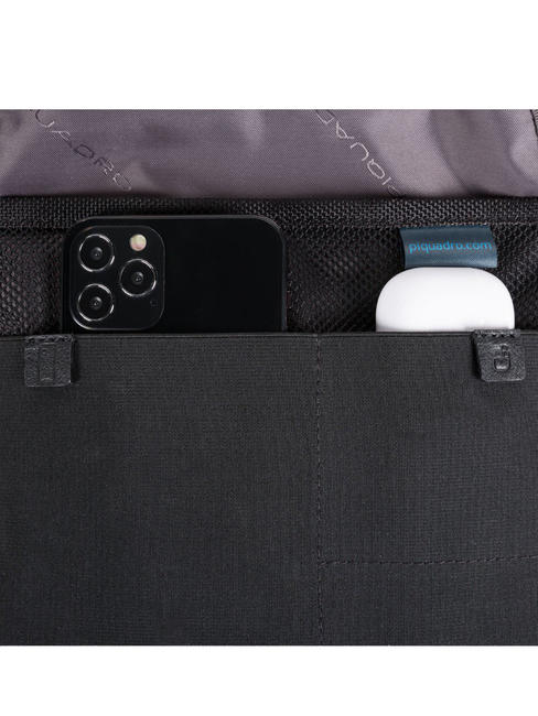 brief 2 un umăr din țesătură reciclată negru - Genți de umăr bărbați