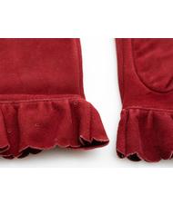 TOSCA BLU guanto con rouche in suede  bordeaux - Mănuși - 3