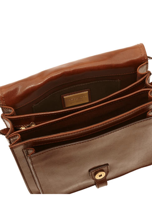 STORY Geantă de umăr din piele BROWN - Genți femei