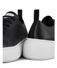 ARMANI EXCHANGE SUPER ACTION Adidași din piele cu platformă Negru / negru - Pantofi femei - 3