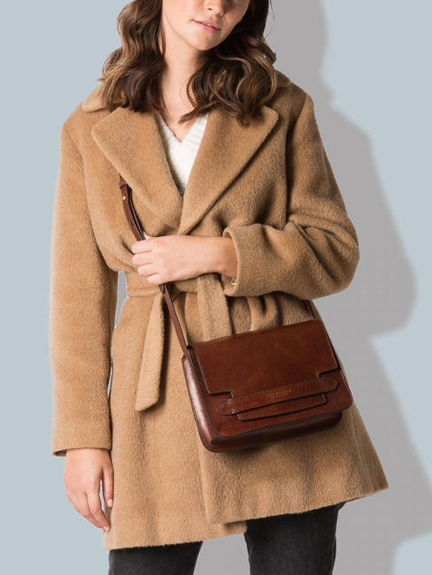 LUCREZIA Mini geantă de umăr BROWN - Genți femei