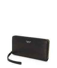 TOSCA BLU BASIC Portofel cu fermoar mare din piele negru - Portofele femei - 3