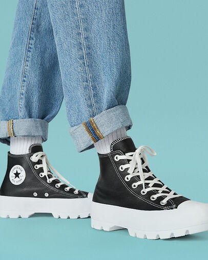 CHUCK TAYLOR ALL STAR LUGGED HIGH Ghete din piele blwhwhi - Pantofi unisex