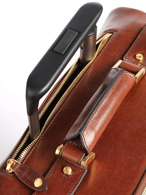STORY Troller pentru bagaje de mână, din piele BROWN - Bagaje de mână
