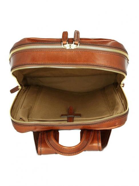 VESPUCCI Rucsac din piele pentru laptop BROWN - Rucsacuri pentru laptop