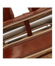 THE BRIDGE VESPUCCI Rucsac din piele pentru laptop BROWN - Rucsacuri pentru laptop - 5