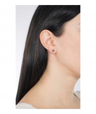 AMEN COCCOLE LUXURY Cercei din argint trandafir și zirconi negre - Cercei