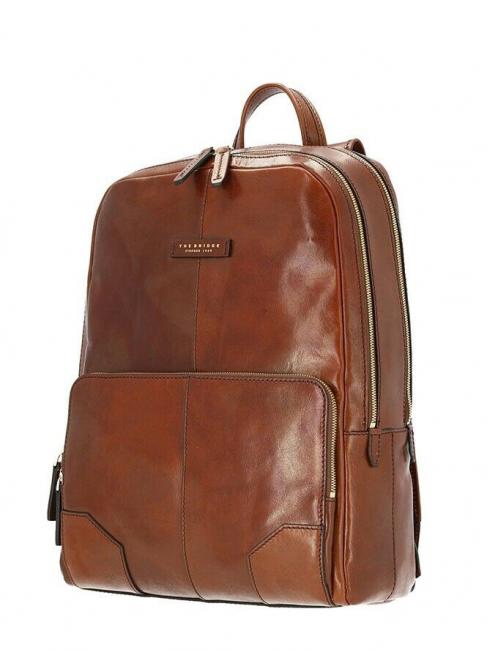 VESPUCCI Rucsac din piele pentru laptop BROWN - Rucsacuri pentru laptop