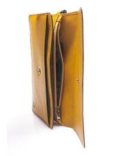 PIQUADRO CAMPIONARIO - BLACK SQUARE Pungă cu manșetă, din piele galben - Husă pentru tabletă și organizator - 3