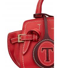 TRUSSARDI GITA Bicolor Micro geanta de mana cu curea de umar coral / bordeaux - Genți femei - 4