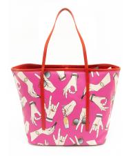 TRUSSARDI Shopping bag con stampa all over  Fucsie - Genți femei - 4