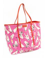 TRUSSARDI Shopping bag maxi con stampa all over  Fucsie - Genți femei - 2