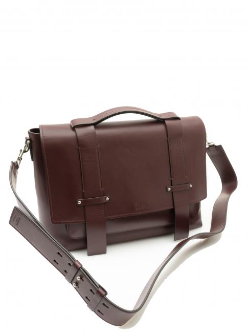 POCKET Servietă de piele bordeaux - Serviete birou