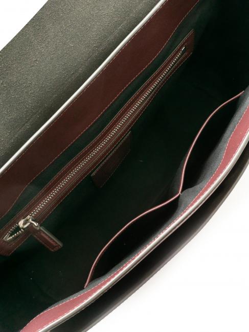 POCKET Servietă de piele bordeaux - Serviete birou