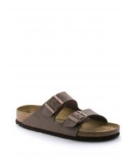 BIRKENSTOCK ARIZONA BIRKO-FLOR NUBUK Sandale cu papuci mocca - Pantofi unisex - 3