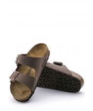 BIRKENSTOCK ARIZONA BIRKO-FLOR NUBUK Sandale cu papuci mocca - Pantofi unisex - 5