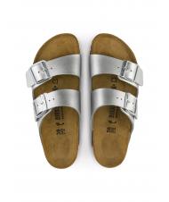 BIRKENSTOCK ARIZONA BIRKO-FLOR Sandale cu papuci argint - Pantofi femei - 4