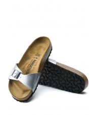 BIRKENSTOCK MADRID BIRKO FLOR Sandale cu papuci argint - Pantofi femei - 5