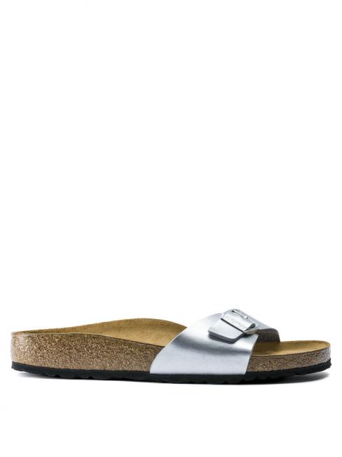 MADRID BIRKO FLOR Sandale cu papuci argint - Pantofi femei