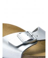 BIRKENSTOCK MADRID BIRKO FLOR Sandale cu papuci argint - Pantofi femei - 6