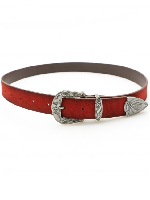 Cintura in pelle suede poate fi scurtat la masura rubin - Curele