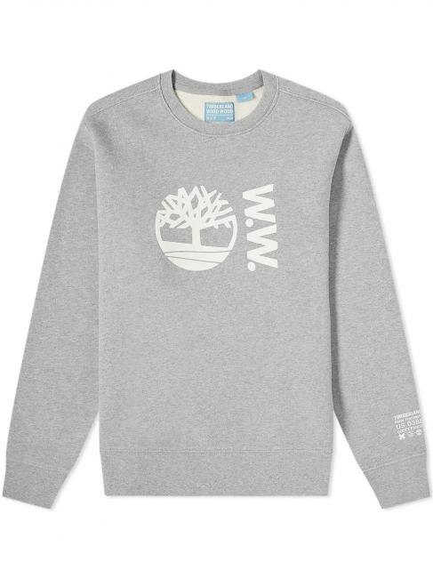 WW SWEAT Hanorac cu g&acirc;t crew erica gri mediu - hanorace