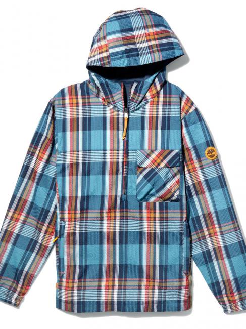 FIELD TRIP PLAID Jacheta reversibila cu gluga adriatic / albastru / yd - Geci de bărbați