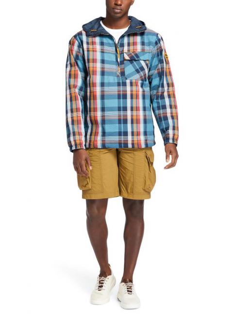 FIELD TRIP PLAID Jacheta reversibila cu gluga adriatic / albastru / yd - Geci de bărbați