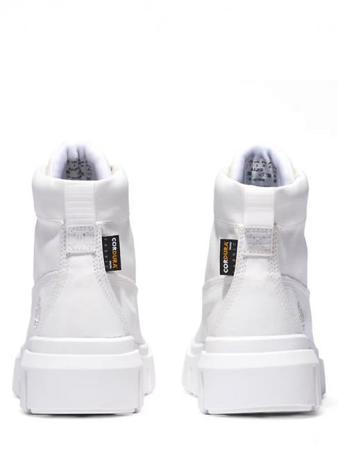 GREYFIELD Botine de pânză blanc de blanc - Pantofi femei