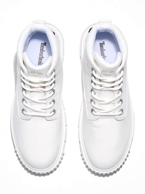 GREYFIELD Botine de pânză blanc de blanc - Pantofi femei