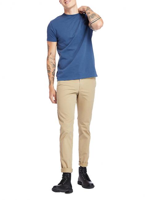 SS DUNRIVER CREW Tricou din bumbac denim &icirc;nchis la culoare - tricou