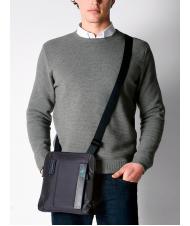 PIQUADRO Sac Linia P16 CHEVRON ALBASTRU - Genți de umăr bărbați - 5