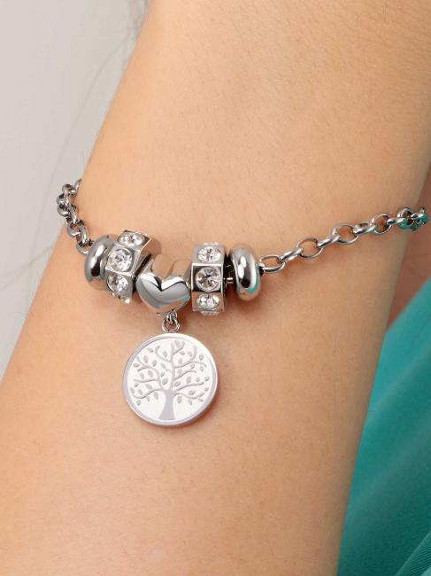 DROPS 2 BEADS Bratara cu arborele vietii SILVER - Brățări