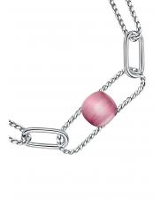 MORELLATO 1930 Bratara din otel cu ochi de pisica fucsie - Brățări - 3