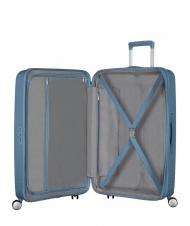 AMERICAN TOURISTER SOUNDBOX SPINNER Troller mediu, extensibil albastru piatra - Trolere rigide - 2