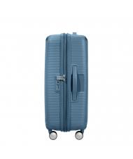 AMERICAN TOURISTER SOUNDBOX SPINNER Troller mediu, extensibil albastru piatra - Trolere rigide - 4