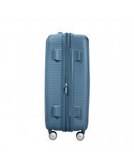 AMERICAN TOURISTER SOUNDBOX SPINNER Troller mediu, extensibil albastru piatra - Trolere rigide - 5