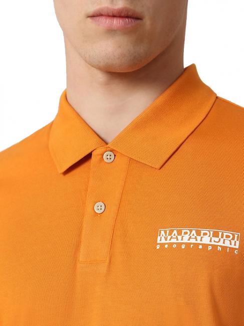 EBEB Tricou polo din bumbac ocru de deșert - maiou Polo