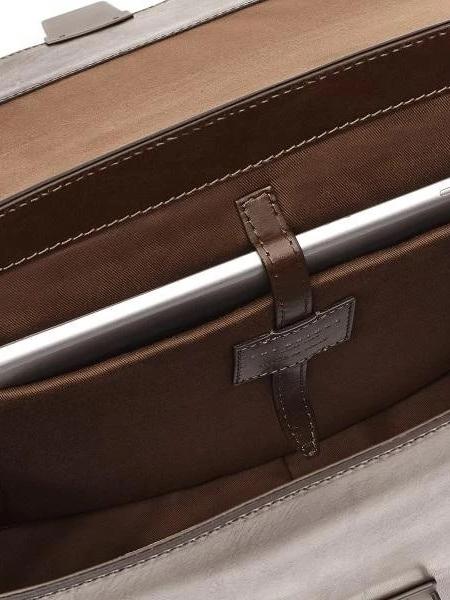 BUFALINI Servieta pentru laptop de 13&rdquo;, din piele Verde / Ruteniu - Serviete birou