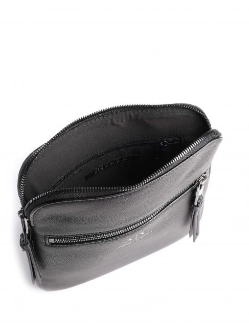 Borsello con tasca frontale  negru - Genți de umăr bărbați