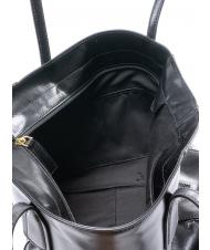 THE BRIDGE MADDALENA Geanta de cumparaturi din piele Negru de aur - Genți femei - 5