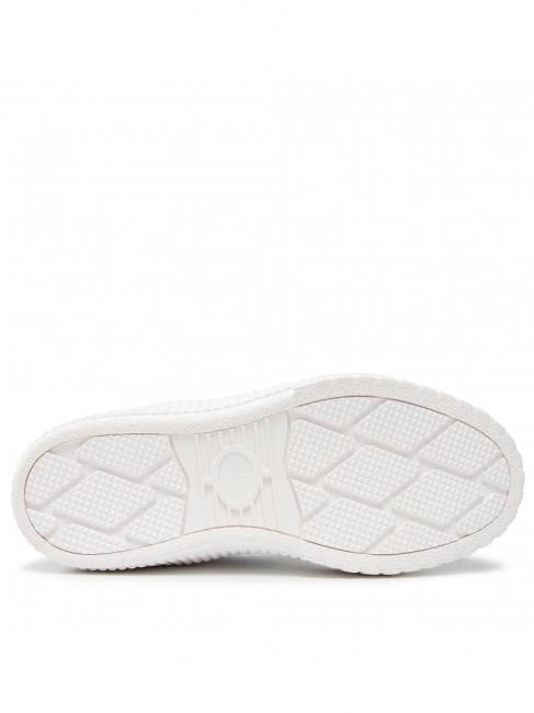 Sneaker alta in pelle con inserti zebrati  zebră albă / blană - Pantofi femei
