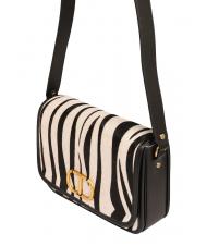TWINSET Borsa a tracolla in pelle stampa zebra  zebră cu blană zăpadă / neagră - Genți femei - 2