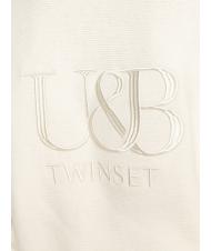 TWINSET U&B  Trening cu glugă și pantaloni de jogging fildeş - Costume sport pentru femei - 4