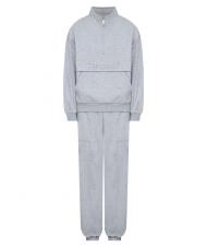 TWINSET U&B  Hanorac complet cu broderie si jogging melange gri - Costume sport pentru femei - 5