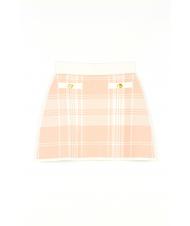 TWINSET CAPSULE Fusta scurta din tricot cu carouri verifica roz pudrat / fildeș - Fuste pentru femei - 4
