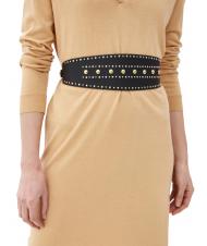 TRUSSARDI CINTURA ALTA Din piele, cu crampoane BLACK - Curele - 5